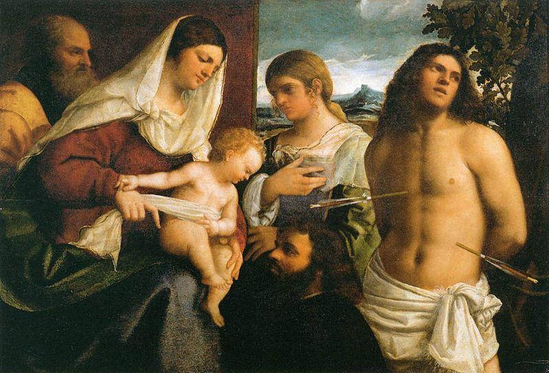 Sebastiano del Piombo La Sainte Famille avec sainte Catherine oil painting picture